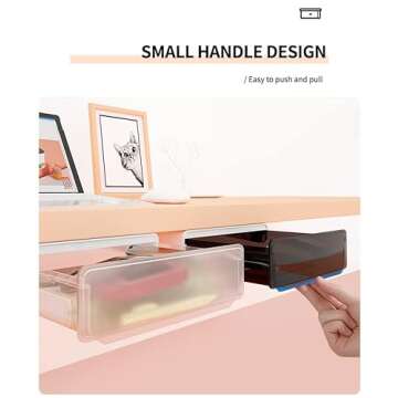 COZYWELL Self-Adhesive Under Desk Drawer for Organization