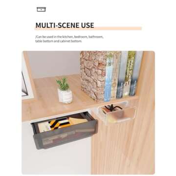 COZYWELL Self-Adhesive Under Desk Drawer for Organization
