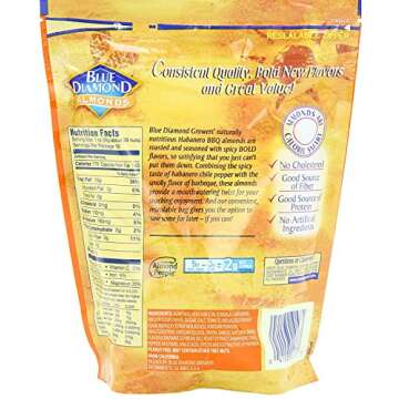 Blue Diamond Almonds Habanero BBQ Flavored Snack Nuts, 16 Ounce (Pack of 3)