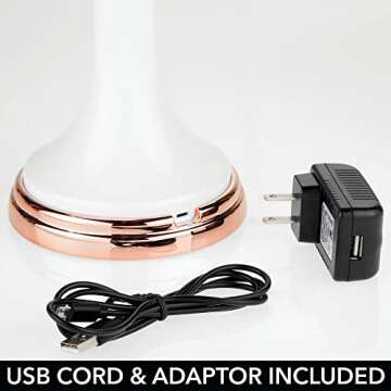 mDesign LED Lighted Makeup Mirror - Hands-Free, Rechargeable