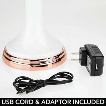 mDesign LED Lighted Makeup Mirror - Hands-Free, Rechargeable