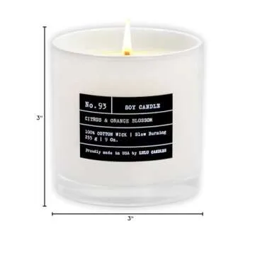 Lulu Candles Citrus & Orange Blossom | Luxury Scented Soy Jar Candle | Hand Poured in The USA