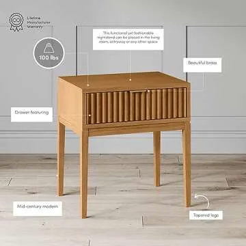 Nathan James Jasper Mid-Century Accent Side Table