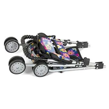 Flower Baby Doll Stroller with Basket - Ideal Gift for Kids