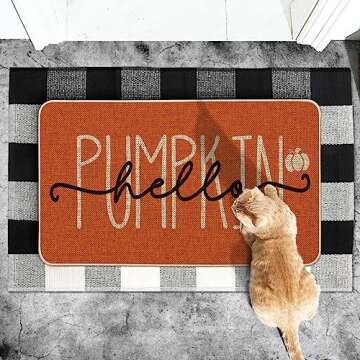 Artoid Mode Pumpkin Doormat for Cozy Autumn Decor