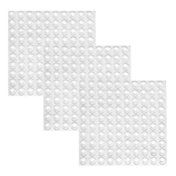 300 Pieces Clear Rubber Feet Adhesive Door Bumpers Pads Sound Dampening Cabinet Buffer Pads, 8.5 by ...