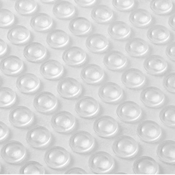 300 Pieces Clear Rubber Feet Adhesive Door Bumpers Pads Sound Dampening Cabinet Buffer Pads, 8.5 by 2.5 mm (Clear)