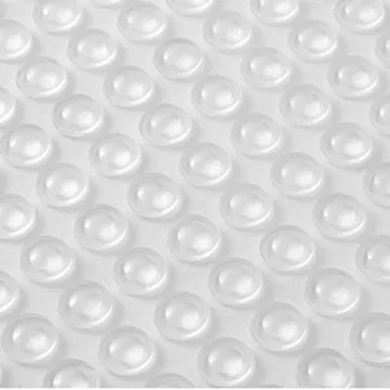 300 Pieces Clear Rubber Feet Adhesive Door Bumpers Pads Sound Dampening Cabinet Buffer Pads, 8.5 by 2.5 mm (Clear)