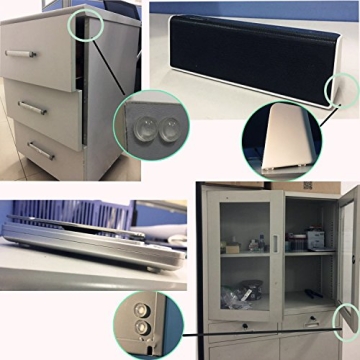 300 Pieces Clear Rubber Feet Adhesive Door Bumpers Pads Sound Dampening Cabinet Buffer Pads, 8.5 by 2.5 mm (Clear)