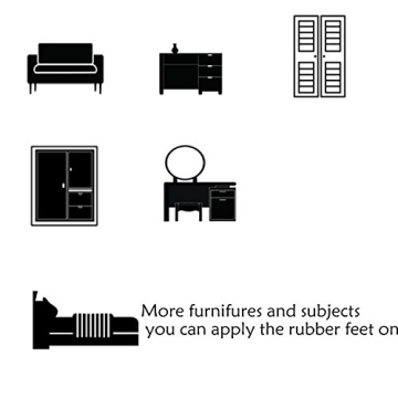 300 Pieces Clear Rubber Feet Adhesive Door Bumpers Pads Sound Dampening Cabinet Buffer Pads, 8.5 by 2.5 mm (Clear)