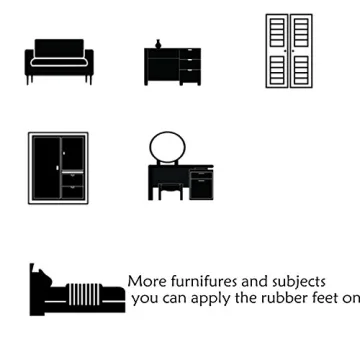 300 Pieces Clear Rubber Feet Adhesive Door Bumpers Pads Sound Dampening Cabinet Buffer Pads, 8.5 by 2.5 mm (Clear)