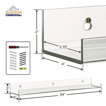 Dwelling With Pride 24 Inch Acrylic Shelf - Stylish & Durable