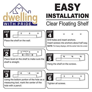 Dwelling With Pride 24 Inch Acrylic Shelf - Stylish & Durable