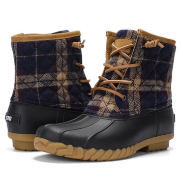 STQ Winter Duck Boots Stylish Waterproof for Women