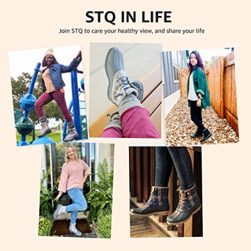 STQ Winter Duck Boots Stylish Waterproof for Women