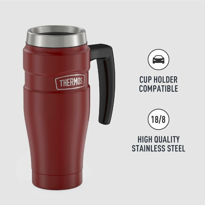 16 Oz THERMOS Rustic Red Travel Mug