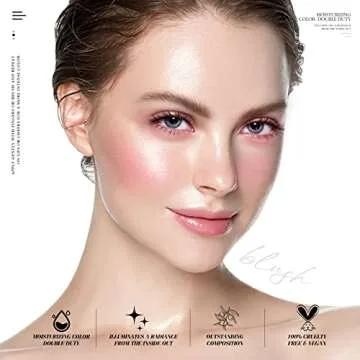 bayfree Multi Glow Balm, Cream Blush for Cheeks, Blush Balm Face Makeup, Radiant Finish, Hydrating, Creamy, Lightweight & Blendable Color, Vegan Face Balm, 0.63 Oz (Pink Camellia)