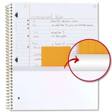 Five Star Spiral Notebook + Study App, 1 Subject, Wide Ruled Paper, 10-1/2" x 8", 80 Sheets, Glow (930020F)