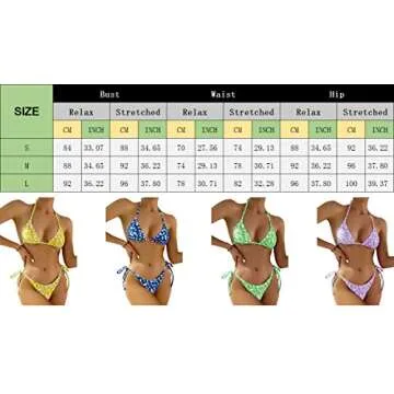 ZFCGEE Womens Two Piece Floral Print Bikini Set, Halter Bikini Top Triangle Tie Side Bathing Suits Swimwear (M, Green)