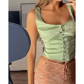 Women Elegant Lace V Neck Camisole Summery Chic Top