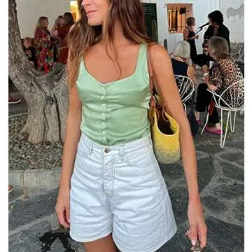 Women Elegant Lace V Neck Camisole Summery Chic Top