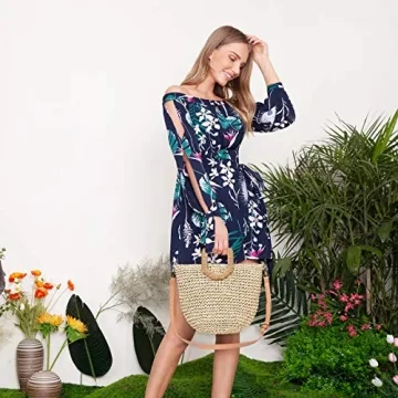 Kadell Straw Shoulder Bag, Straw Clutch Women Handwoven Straw Crossbody Bag Summer Beach Envelope Purse Wallet (Beige)