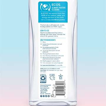 ECOS Hypoallergenic Dish Soap, Free & Clear, 25 Fl Oz (Pack of 2)
