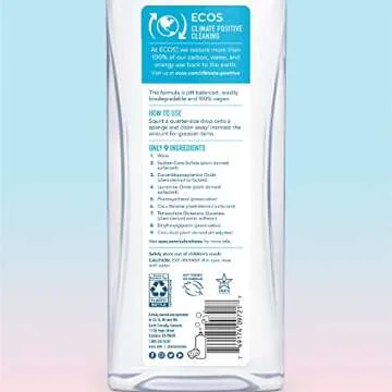 ECOS Hypoallergenic Dish Soap, Free & Clear, 25 Fl Oz (Pack of 2)