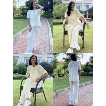 Ekouaer Women's Sweater Set - Comfy Knit Lounge Outfit