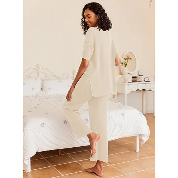 Ekouaer Women's Sweater Set - Comfy Knit Lounge Outfit