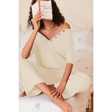 Ekouaer Women's Sweater Set - Comfy Knit Lounge Outfit