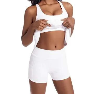 Topcloset Women Tennis Dress Built-in Bra Shorts Activewear