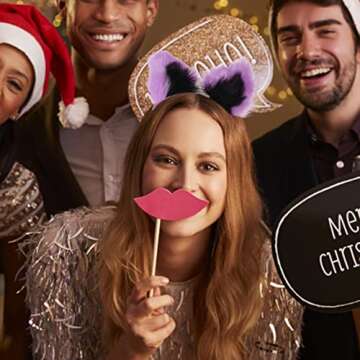 Abaodam Fox Headband Ears and Tail Animal Costume Set Hair Clip Headdress for Halloween Valentines Day Cosplay Dress Up Costume Birthday Performance Purple Black