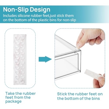 Clear Stackable Storage Drawers - 2 Pack by Vtopmart