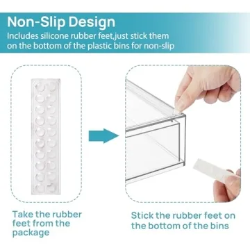 Clear Stackable Storage Drawers - 2 Pack by Vtopmart