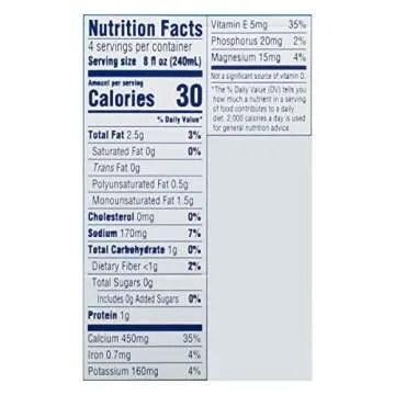 Almond Breeze Dairy Free Unsweetened Vanilla Milk 8oz 4-Pack