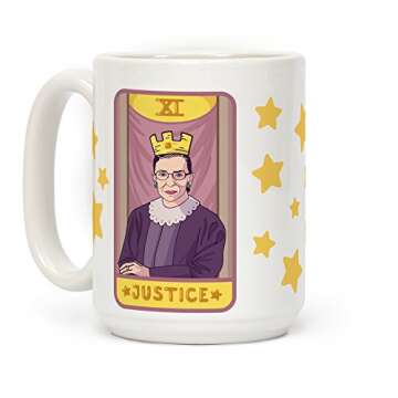LookHUMAN Ruth Bader Ginsburg Tarot Card Coffee Mug, Funny Coffee Mugs Adult Humor, Rgb Mug as Ruth ...