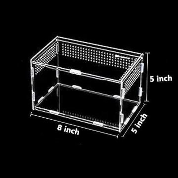 JOBEDE Acrylic Jumping Spider Terrarium Enclosure for Small Pets