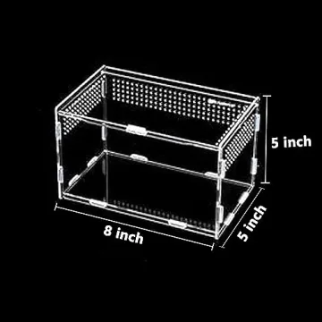 JOBEDE Acrylic Jumping Spider Terrarium Enclosure for Small Pets
