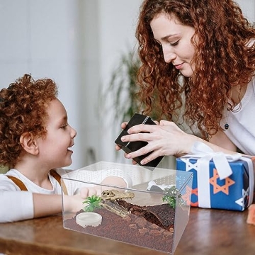 JOBEDE Acrylic Jumping Spider Terrarium Enclosure for Small Pets