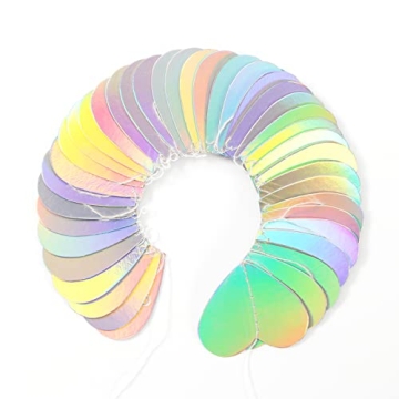 52Ft Iridescent Heart Garland for Weddings Birthdays Showers