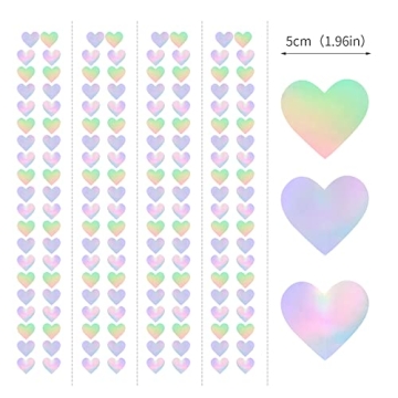 52Ft Iridescent Heart Garland for Weddings Birthdays Showers