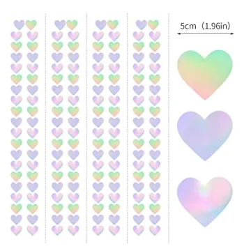52Ft Iridescent Heart Garland for Weddings Birthdays Showers