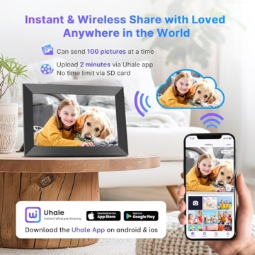 MaxAngel Digital Picture Frame 32GB Storage 10.1 Inch Touch Screen