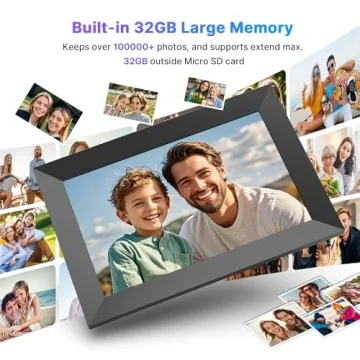 MaxAngel Digital Picture Frame 32GB Storage 10.1 Inch Touch Screen