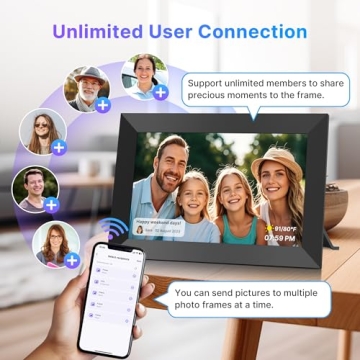 MaxAngel Digital Picture Frame 32GB Storage 10.1 Inch Touch Screen