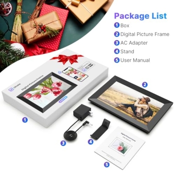 MaxAngel Digital Picture Frame 32GB Storage 10.1 Inch Touch Screen