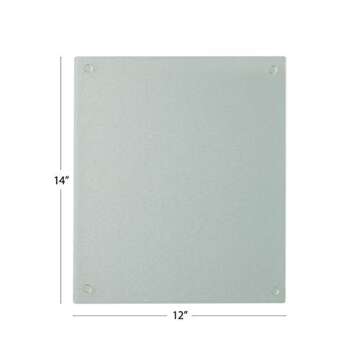 Farberware Large Glass Cutting Board, Dishwasher-Safe Kitchen Board with Non-Slip Feet, Scratch Resistant, Heat Resistant, Shatter Resistant, 12 x 14 Inches, Clear