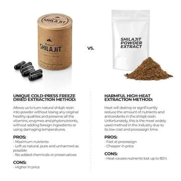 Natural Shilajit Capsules for Energy & Wellness - 60 Count