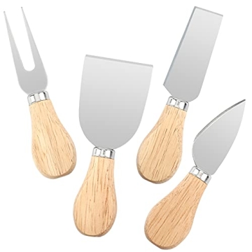 UUBAAR Cheese Knife Set - 4 PCS Stainless Steel Utensils for Charcuterie